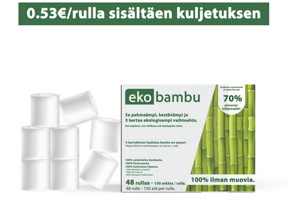 Bambu wc-paperi 24 / 48-pack